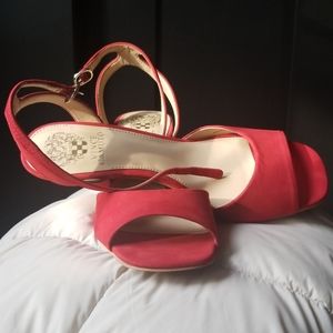 Vince Camuto, red heals, size 8 1/2, New